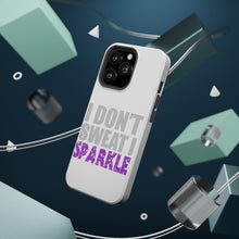 DistinctInk ToughCase for Apple iPhone, Compatible with MagSafe Charging - I Don't Sweat I Sparkle