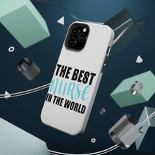 DistinctInk ToughCase for Apple iPhone, Compatible with MagSafe Charging - The Best Nurse In The World