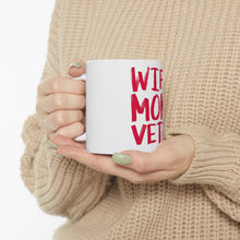 DistinctInk Glossy White Coffee / Tea Mug - Wife. Mom. Vet.