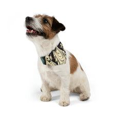 DistinctInk Adjustable Pet Banana Collar with Spooky Skeleton Pumpkins Design for Halloween