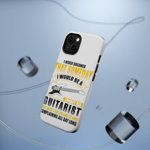 DistinctInk ToughCase for Apple iPhone, Compatible with MagSafe Charging - Never Dreamed I'd Be Grumpy Old Guitarist
