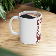 DistinctInk Glossy White Coffee / Tea Mug - Quest For The Net Basketball