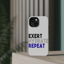 DistinctInk ToughCase for Apple iPhone, Compatible with MagSafe Charging - Exert Hydrate Repeat