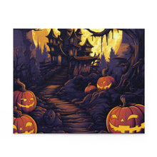 DistinctInk Jigsaw Puzzle with Ghostly Ghouls in the Graveyard Design for Halloween