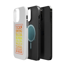 DistinctInk ToughCase for Apple iPhone, Compatible with MagSafe Charging - Swing Salsa Rumba Cha Cha Waltz in Heels