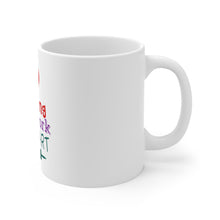 DistinctInk Glossy White Coffee / Tea Mug - Nursing is a Work of Heart