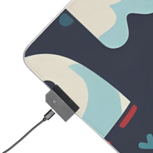 DistinctInk LED Gaming Mouse Pad with Skelephants and Ghostly Ghouls Design for Halloween