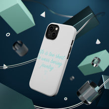 DistinctInk ToughCase for Apple iPhone, Compatible with MagSafe Charging - Life is Too Short to Wear Boring Jewelry