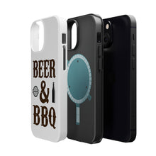DistinctInk ToughCase for Apple iPhone, Compatible with MagSafe Charging - Beer & Barbecue BBQ