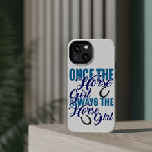 DistinctInk ToughCase for Apple iPhone, Compatible with MagSafe Charging - Once The Horse Girl Always The Horse Girl