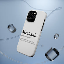 DistinctInk ToughCase for Apple iPhone, Compatible with MagSafe Charging - Mechanic Definition Hide the Extra Parts