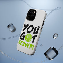 DistinctInk ToughCase for Apple iPhone, Compatible with MagSafe Charging - You Got Served Tennis
