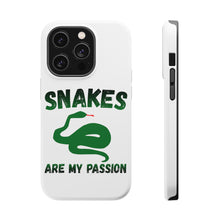DistinctInk ToughCase for Apple iPhone, Compatible with MagSafe Charging - Snakes Are My Passion