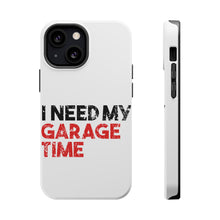 DistinctInk ToughCase for Apple iPhone, Compatible with MagSafe Charging - I Need My Garage Time