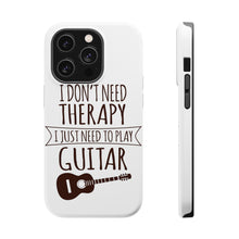 DistinctInk ToughCase for Apple iPhone, Compatible with MagSafe Charging - Don't Need Therapy Need to Play Guitar