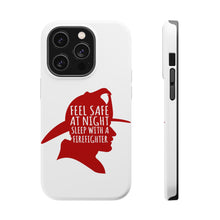 DistinctInk ToughCase for Apple iPhone, Compatible with MagSafe Charging - Feel Safe at Night Sleep with a Firefighter