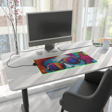 DistinctInk LED Gaming Mouse Pad with Leading with Courage and Grace Design for LGBTQ+ Pride