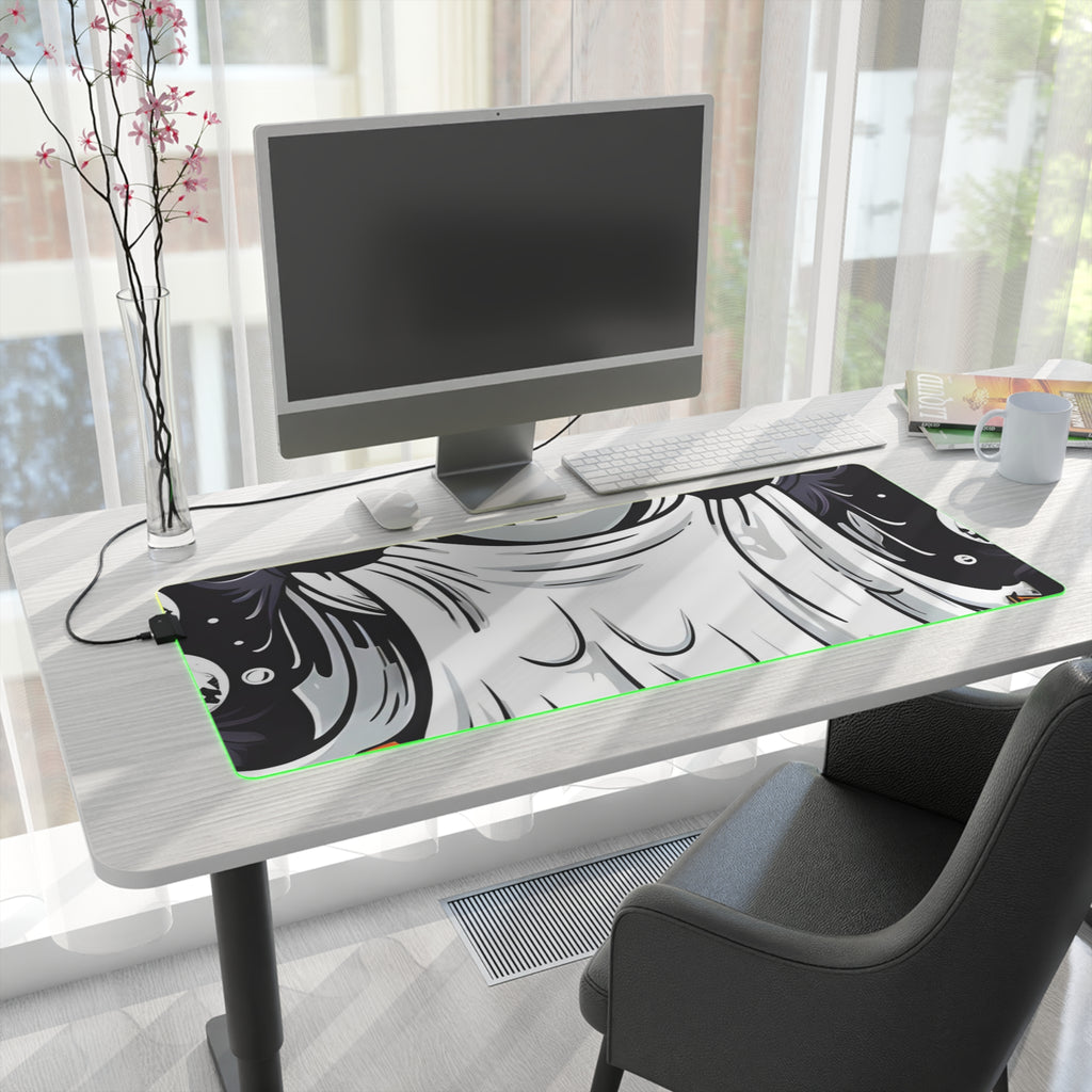LED Gaming Mouse Pad with Ghost Skeleton Pumpkins Design for Halloween, view 28