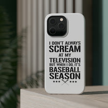 DistinctInk ToughCase for Apple iPhone, Compatible with MagSafe Charging - Baseball Season Scream at my TV
