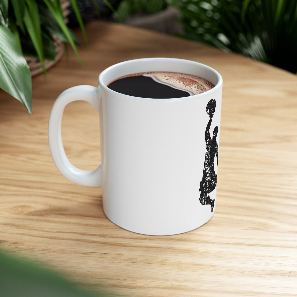 Glossy White Coffee / Tea Mug - #Dunkzilla Dunk Basketball, view 8