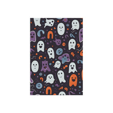 DistinctInk Garden & House Banner / Flag with Skeletal Ghostly Pumpkins Design for Halloween