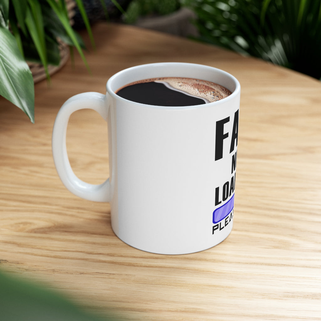 Glossy White Coffee / Tea Mug - Fart Now Loading - Please Wait, view 8