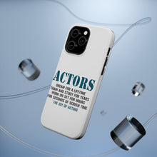 DistinctInk ToughCase for Apple iPhone, Compatible with MagSafe Charging - Actors Dream Train Study Work for Screen Time