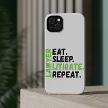 DistinctInk ToughCase for Apple iPhone, Compatible with MagSafe Charging - Lawyer Eat Sleep Litigate Repeat