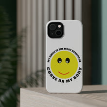 DistinctInk ToughCase for Apple iPhone, Compatible with MagSafe Charging - My Smile Most Beautiful Curve on My Body