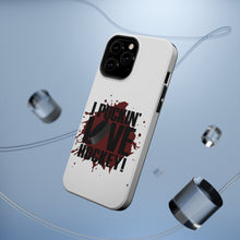 DistinctInk ToughCase for Apple iPhone, Compatible with MagSafe Charging - I Puckin' Love Hockey