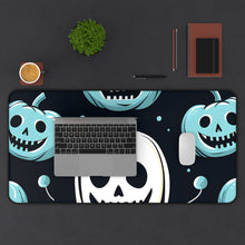 DistinctInk Desk Mat with Skele-Ghostly Pumpkin Patch Design for Halloween