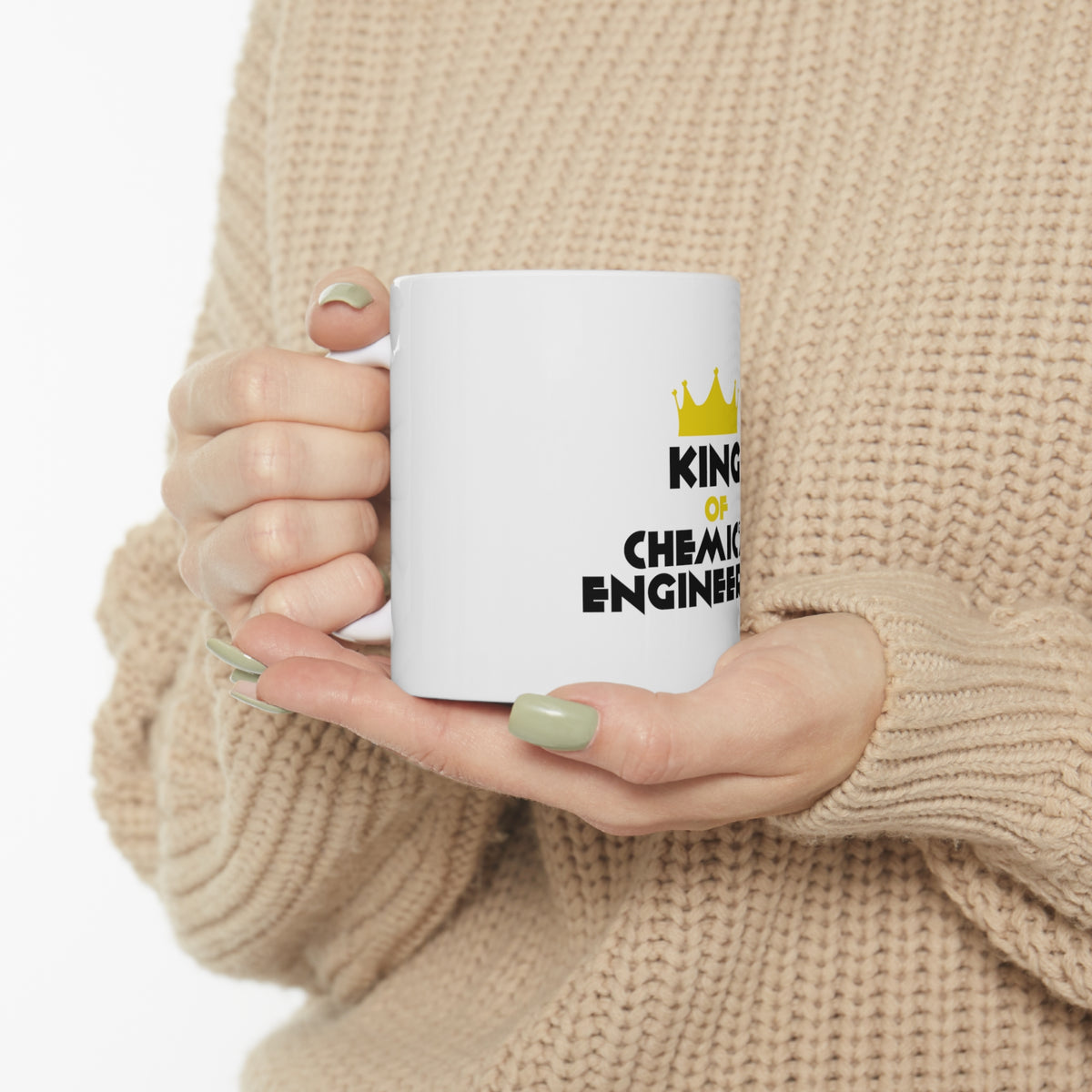 Glossy White Coffee / Tea Mug - King of Chemical Engineering, view 10