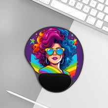DistinctInk Mouse Pad with Wrist Rest  with Life's Unforgettable Moments Design for LGBTQ+ Pride