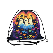DistinctInk Drawstring Bag Backpack with A Life Of Adventure Design for Halloween  LGBTQ+ Pride