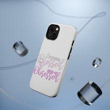 DistinctInk ToughCase for Apple iPhone, Compatible with MagSafe Charging - Stressed Blessed Make Up Obsessed