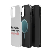 DistinctInk ToughCase for Apple iPhone, Compatible with MagSafe Charging - Rain or Shine I'll Always Be Here. Pinky Promise