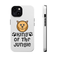 DistinctInk ToughCase for Apple iPhone, Compatible with MagSafe Charging - King of the Jungle - Lion