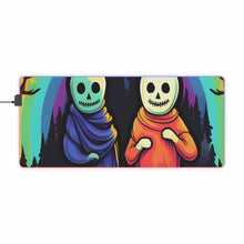 DistinctInk LED Gaming Mouse Pad with Living Life to the Fullest Design for Halloween  LGBTQ+ Pride
