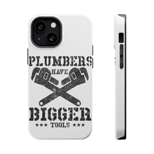 DistinctInk ToughCase for Apple iPhone, Compatible with MagSafe Charging - Plumbers Have Bigger Tools