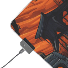 DistinctInk LED Gaming Mouse Pad with Darkness Falls on Halloween Design for Halloween