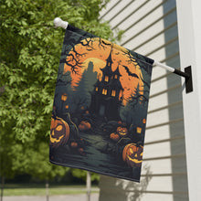 DistinctInk Garden & House Banner / Flag with Spooky Trick or Treating Design for Halloween