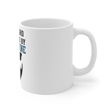 DistinctInk Glossy White Coffee / Tea Mug - This Beard is Fueled by Moonshine