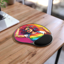 DistinctInk Mouse Pad with Wrist Rest  with Leading a New Path Design for LGBTQ+ Pride