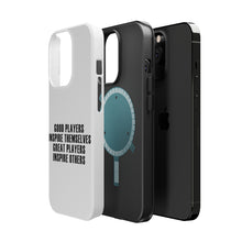 DistinctInk ToughCase for Apple iPhone, Compatible with MagSafe Charging - Great Players Inspire Others