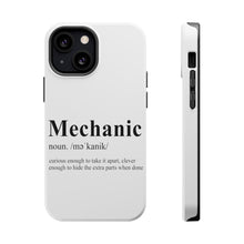 DistinctInk ToughCase for Apple iPhone, Compatible with MagSafe Charging - Mechanic Definition Hide the Extra Parts
