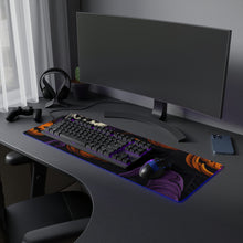 DistinctInk LED Gaming Mouse Pad with "Halloween Haunts and Pumpkin Pals" Design for Halloween