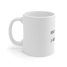DistinctInk Glossy White Coffee / Tea Mug - How's My Driving Call 1-800-GOLF-PRO