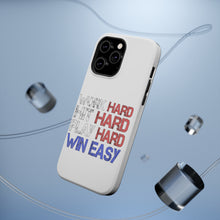 DistinctInk ToughCase for Apple iPhone, Compatible with MagSafe Charging - Work Hard Hit Hard Play Hard Win Easy