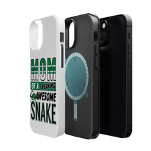 DistinctInk ToughCase for Apple iPhone, Compatible with MagSafe Charging - Mom of a Freaking Awesome Snake