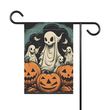 DistinctInk Garden & House Banner / Flag with Spooky Skeleton Pumpkins Design for Halloween